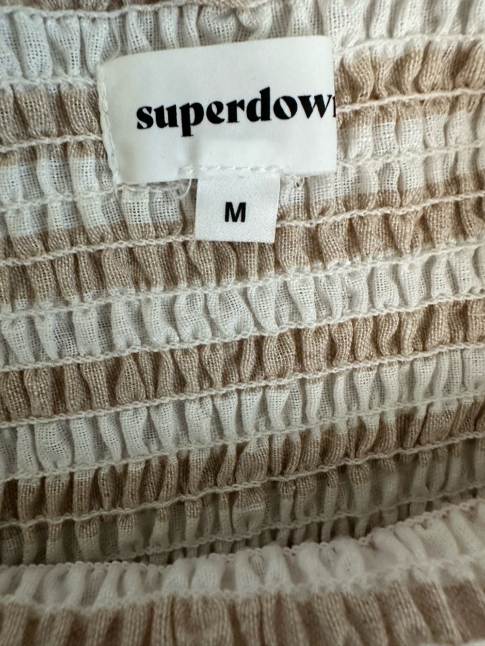 Superdown Cream and White Striped Mini Dress - Picture 4 of 4